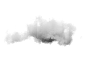Cutout clean white cloud transparent backgrounds special effect 3d illustration single white cloud