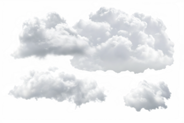  white cloud isolated on white background PNG 