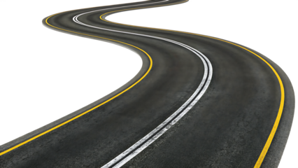  twisty road isolated on white background PNG 