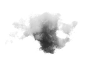 Cutout clean white cloud transparent backgrounds special effect 3d illustration single white cloud