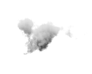 Cutout clean white cloud transparent backgrounds special effect 3d illustration single white cloud