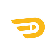 Initial D letter logo design. Letter D logo.