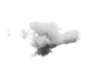 Cutout clean white cloud transparent backgrounds special effect 3d illustration single white cloud