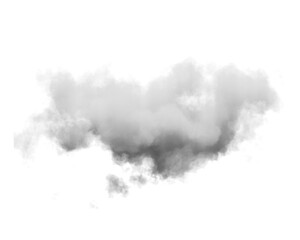 Cutout clean white cloud transparent backgrounds special effect 3d illustration single white cloud