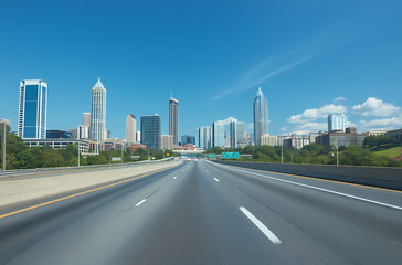 Obraz premium Atlanta Skyline and Highway View