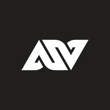 letters asv simple ambigram stripes geometric logo vector