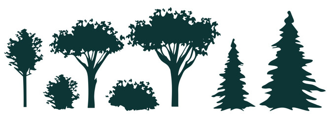trees silhouettes
