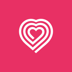 Triple Hearts Logo design vector template