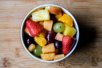 Bowl of Fresh Ripe Healthy Fruit Salad