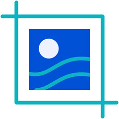 crop flat icon