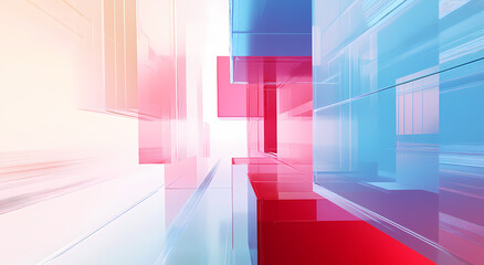 Abstract Colorful Geometric Architecture