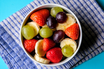 Bowl of Fresh Ripe Healthy Fruit Salad