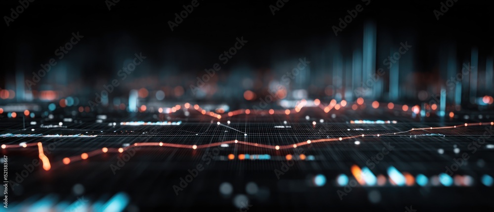 Poster abstract data visualization digital display