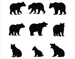 Wildlife Bear Silhouette Bundle