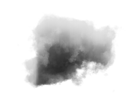 Cutout clean white cloud transparent backgrounds special effect 3d illustration single white cloud