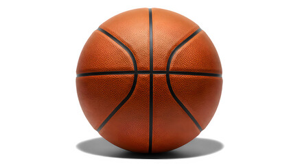 Fototapeta premium Classic Orange Basketball with Defined Lines and Texture