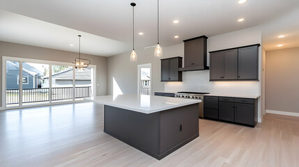 modern kitchen with white furniture