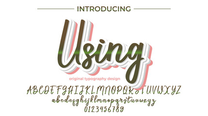 Using Font – Stylish Script Typeface with Bold Modern Brush Lettering