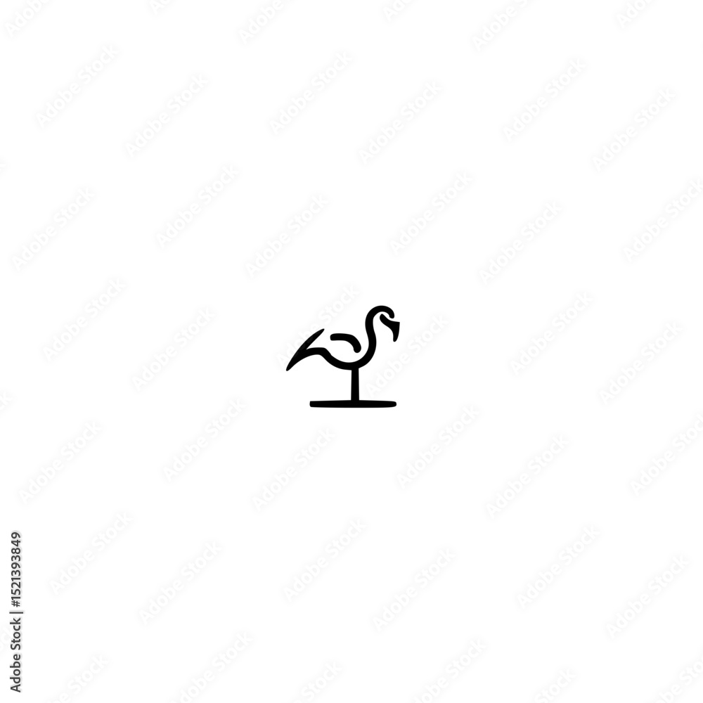 Poster flamingo symbol in vector format