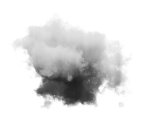 Cutout clean white cloud transparent backgrounds special effect 3d illustration single white cloud