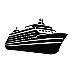 Obraz premium cruise ship vector illustration