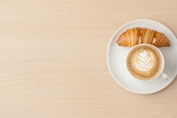 Quiet cafe overhead shot featuring espresso drinks and a peaceful ambiance.