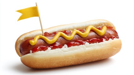 Classic Hot Dog with Mustard and Ketchup