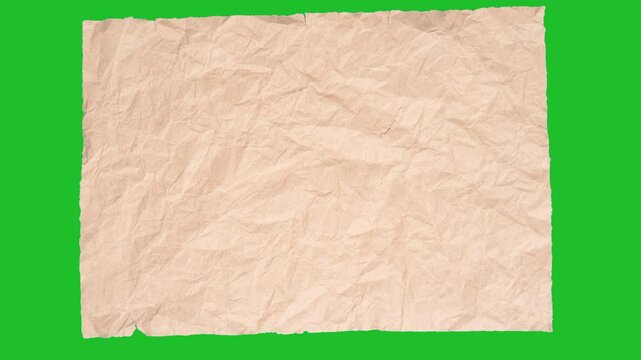 Ripped Craft-Paper Crumple Transition. Hand-torn kraft paper crumples then rips away in textured stop-motion, revealing clean alpha beneath.