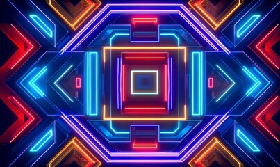 Neon Geometric Light Background