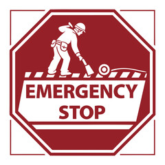 Obraz premium Download Emergency Stop Button Icon Set Flat & 3D Styles Available