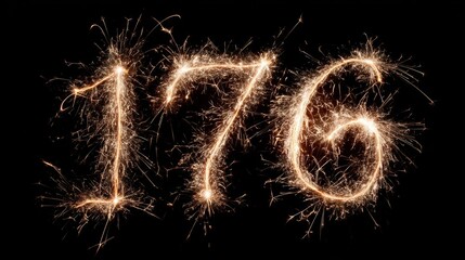 Sparkling Number 176 Design