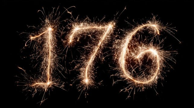 Sparkling Number 176 Design