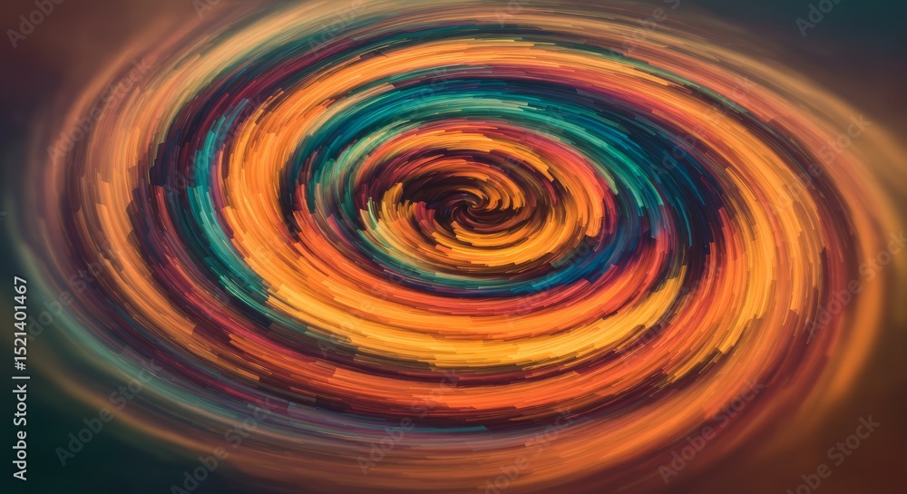 Poster abstract colorful swirling vortex - vibrant abstract artwork featuring a swirling vortex of multicol