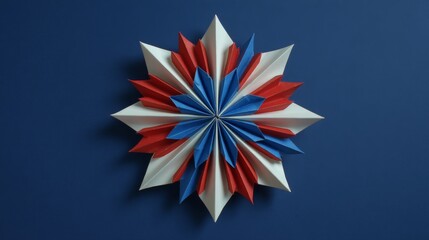 Patriotic Origami Star Decoration