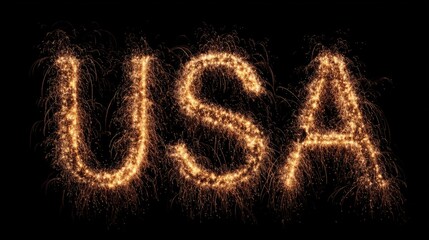 USA Sparkler Letters - Patriotic Celebration