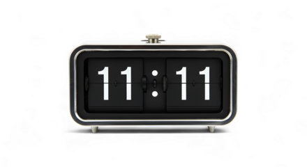 Retro Flip Clock Displaying Eleven Eleven, Showing Time Digitally