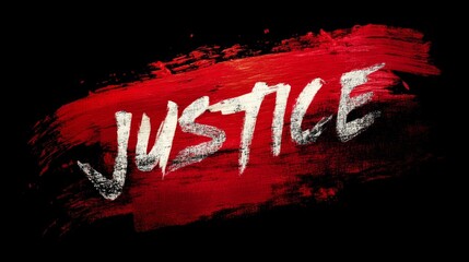Bold Statement of Justice - Powerful Abstract Art