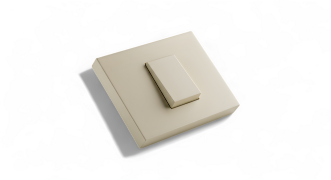 Beige Electrical Light Switch Detail Shot