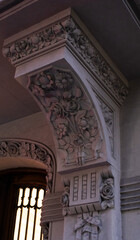Obraz premium Interesting Art Nouveau Architecture Buildings facade in Barcelona, Spain. (Arquitectura modernista).