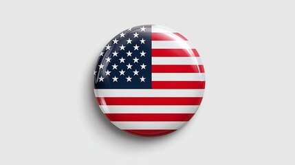 USA Flag Button - Patriotic Symbol