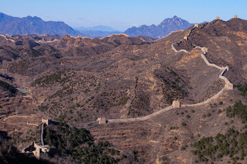 The great wall of China, Simatai great wall, ancient world wonder, Beijing, China 