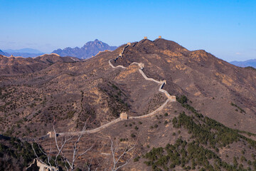 The great wall of China, Simatai great wall, ancient world wonder, Beijing, China 