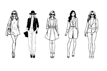 set of fashion women