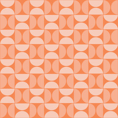 Stylish geometric pattern in a warm orange palette, reminiscent of 1960s aesthetics. Ideal for web, print, and branding. 7200x7200 px high quality JPG background
