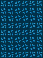 Christmas seamless blue pattern, yurt or fir tree, vertical