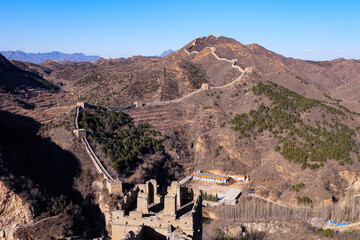 The great wall of China, Simatai great wall, ancient world wonder, Beijing, China 