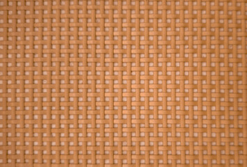 Woven bark texture for furniture. Soft woven bamboo wood texture. Symmetrical straw-beige background fabric.