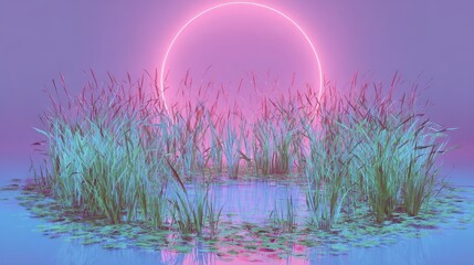 Dreamy Sunset Over Water