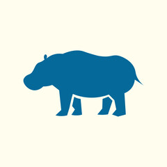 Hippopotamus trendy artwork stunning abstract vector illustration colorful applied design