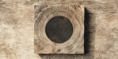 Wooden Circle on Natural Surface
